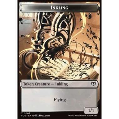 Inkling Token (WB 1/1) // Spirit Token (RW 2/2) (V.1) - Inkling Token (WB 1/1) // Spirit Token (RW 2/2) (V.1) - [TSOS][NM]