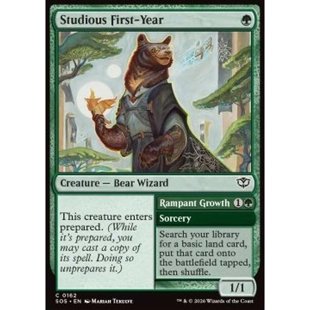 Studious First-Year // Rampant Growth - Studious First-Year // Rampant Growth - [SOS][NM] [Foil]